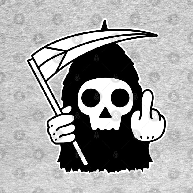 Cute Grim Reaper With Middle Finger by DRIPCRIME Y2K
